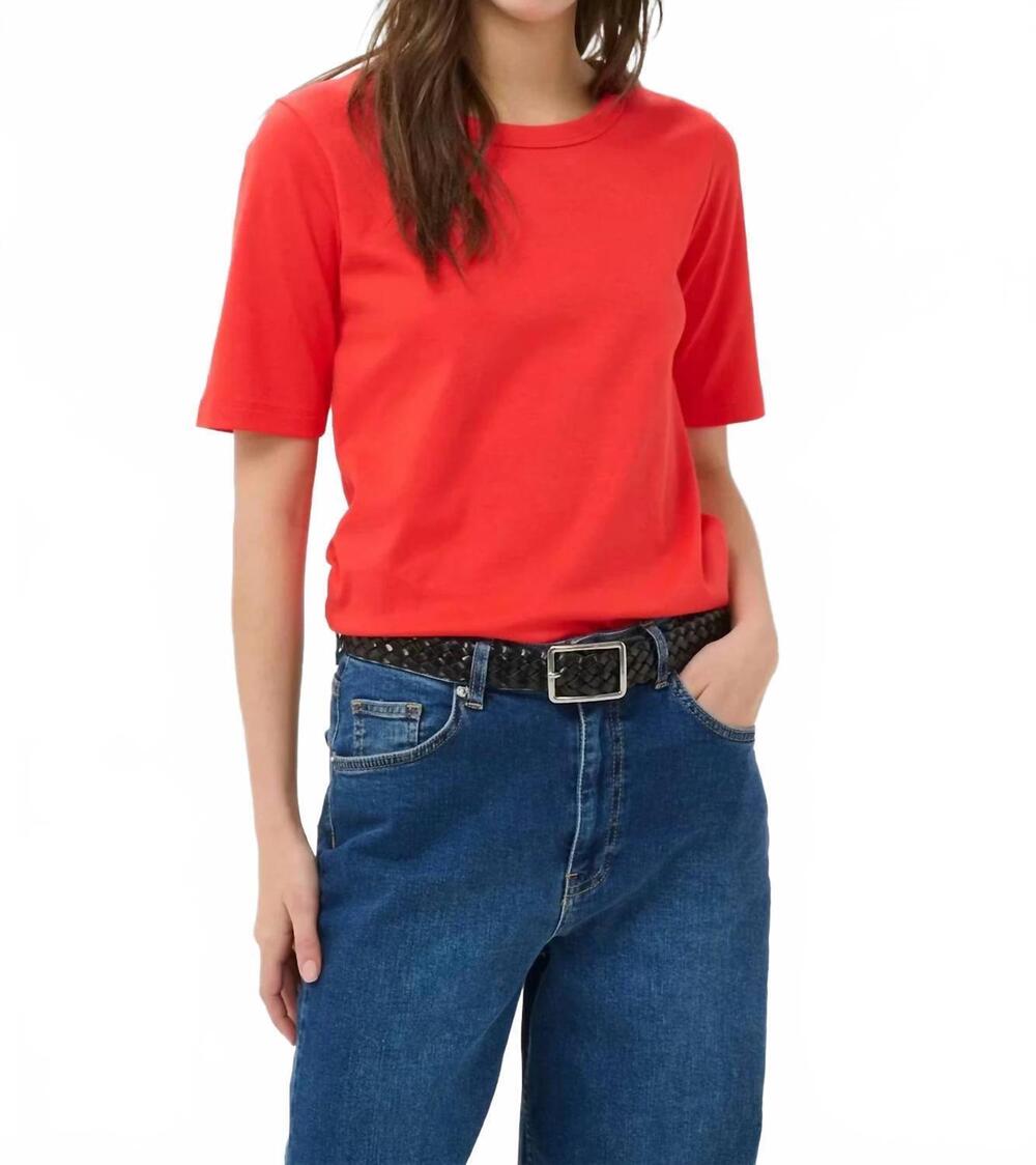 NEW PART TWO ratana t-shirt in poppy red